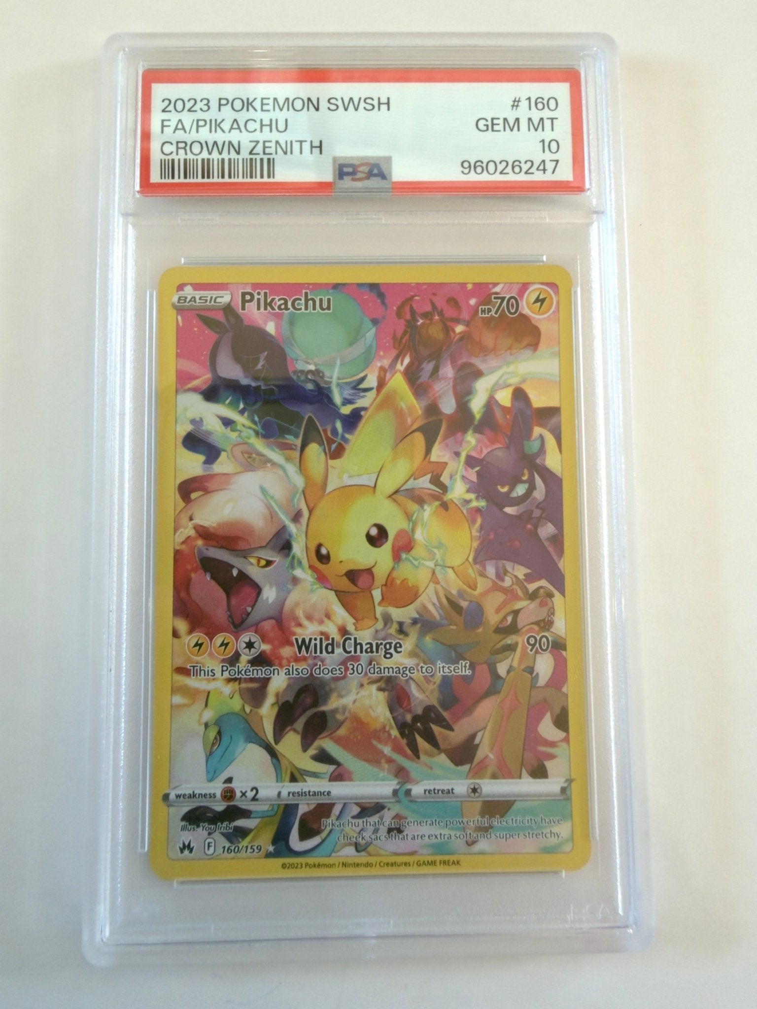 ⚡ 2023 Pokémon Crown Zenith – Pikachu FA 160 PSA 10 - HazzCardShop