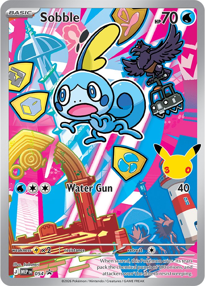 Sobble 54 MEP 30th Anniversary Pokémon promo card