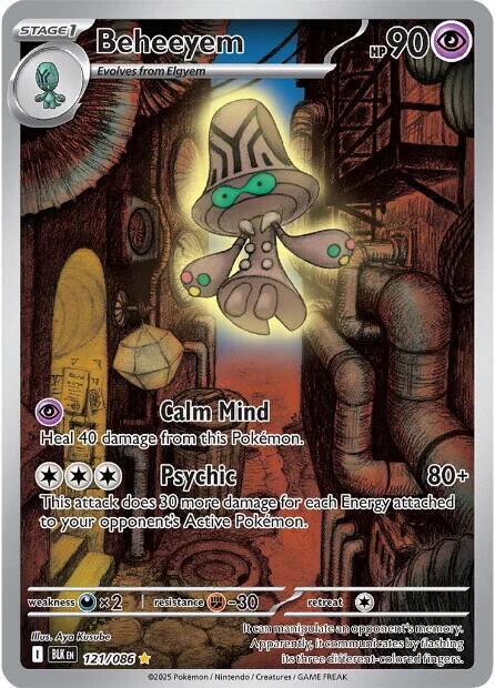 Beheeyem 121/086 Illustration Rare – Black Bolt Pokémon card