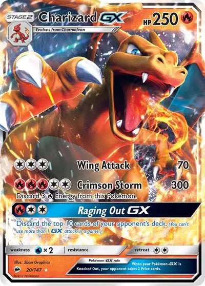 Charizard GX 020/147 UR Burning Shadows Pokémon Card