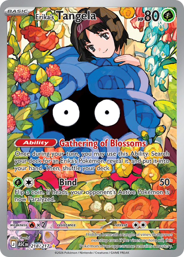 Erika's Tangela 218/217 Illustration Rare – Ascended Heroes Pokémon Single