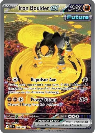 Iron Boulder ex 207/162 SIR Temporal Forces Pokémon Card
