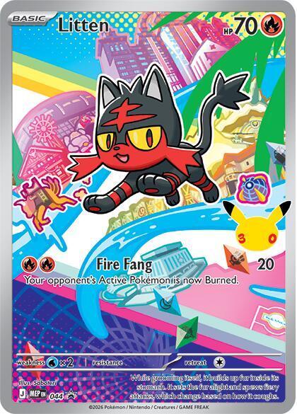 Litten 44 Promo Pokémon Card