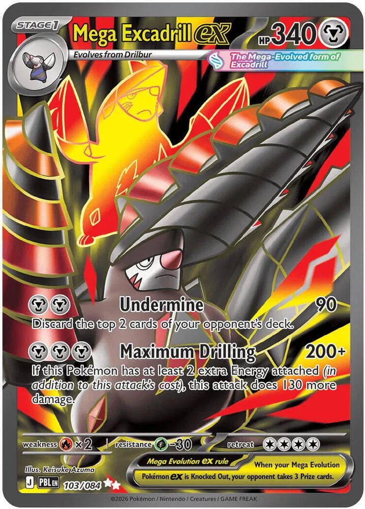 Mega Excadrill ex 103/084 – Ultra Rare – Pitch Black - HazzCardShop