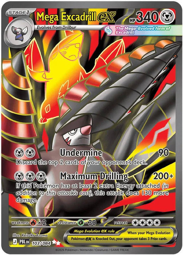 Mega Excadrill ex 103/084 – Ultra Rare – Pitch Black