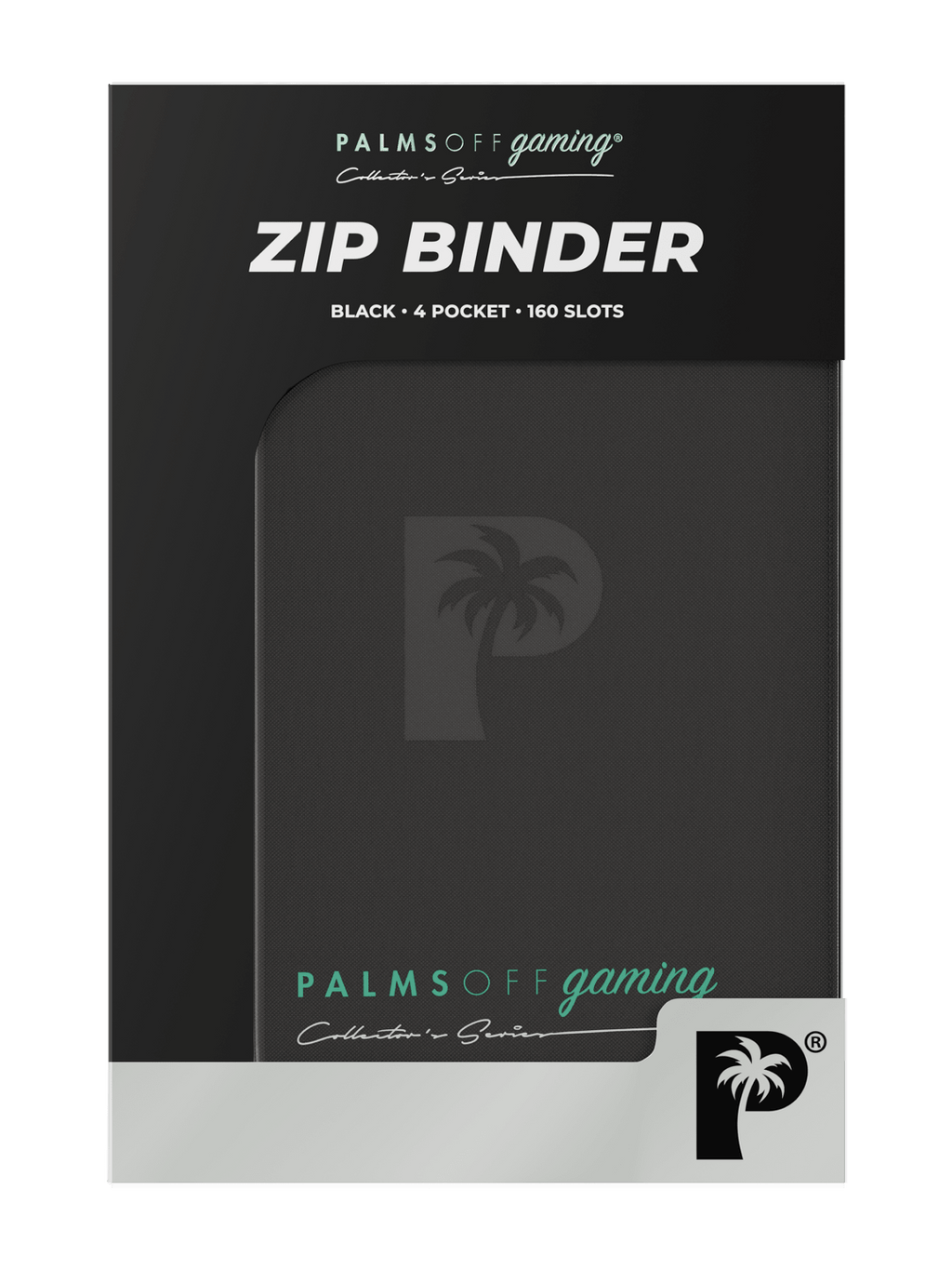 Palms Off Gaming Collector's Series 4 Pocket Zip Binder - Black - HazzCardShop