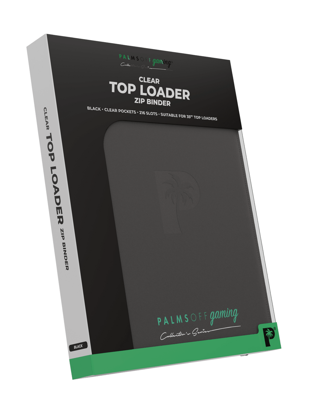 Palms Off Gaming Collector's Series 9 Pocket Top Loader Zip Binder - Black - HazzCardShop