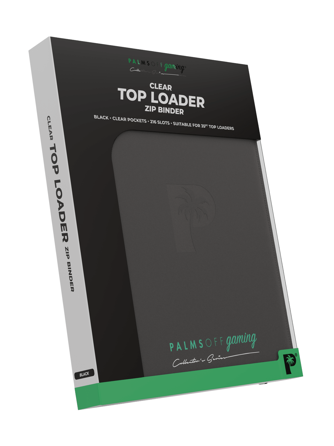 Palms Off Gaming Collector's Series 9 Pocket Top Loader Zip Binder - Black - HazzCardShop
