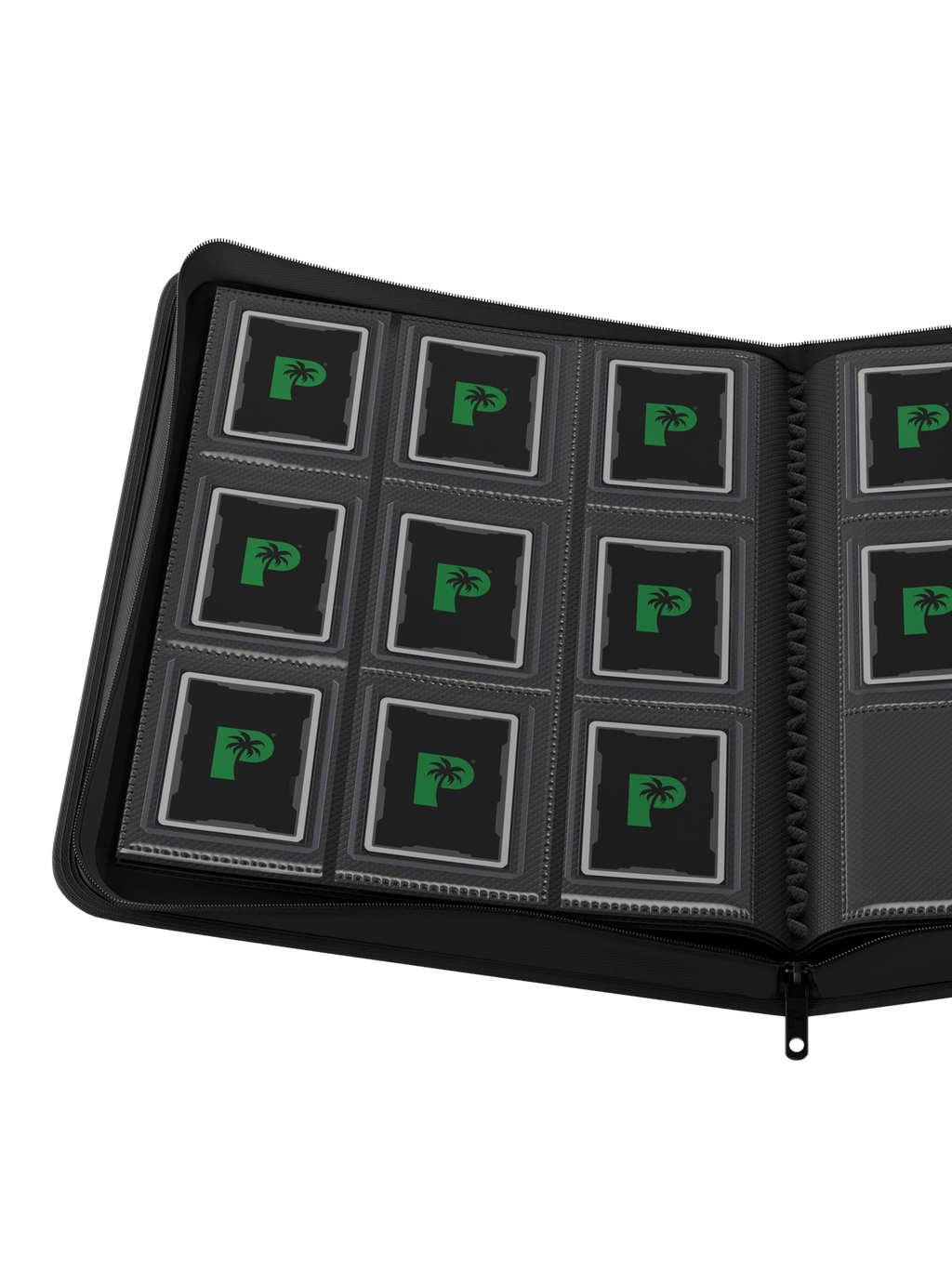 Palms Off Gaming Collector's Series 9 Pocket Top Loader Zip Binder - Black - HazzCardShop