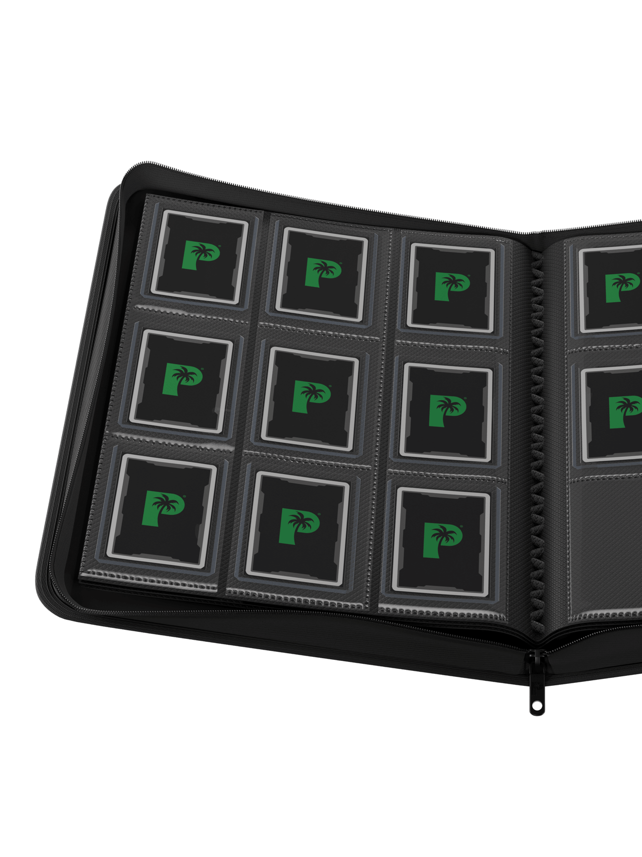 Palms Off Gaming Collector's Series 9 Pocket Top Loader Zip Binder - Black - HazzCardShop