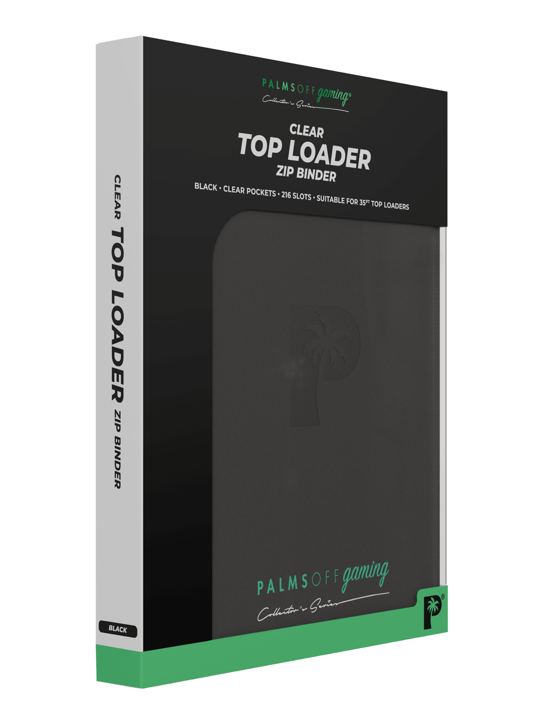 Palms Off Gaming Collector's Series 9 Pocket Top Loader Zip Binder - Black - HazzCardShop