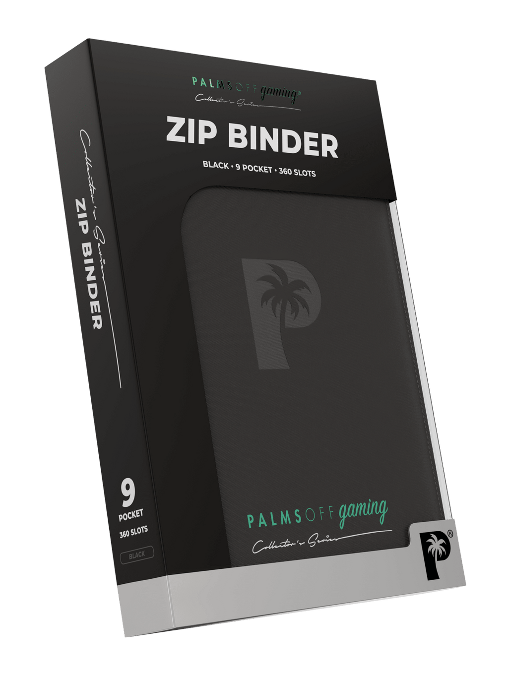 Palms Off Gaming Collector's Series 9 Pocket Zip Binder - Black - HazzCardShop