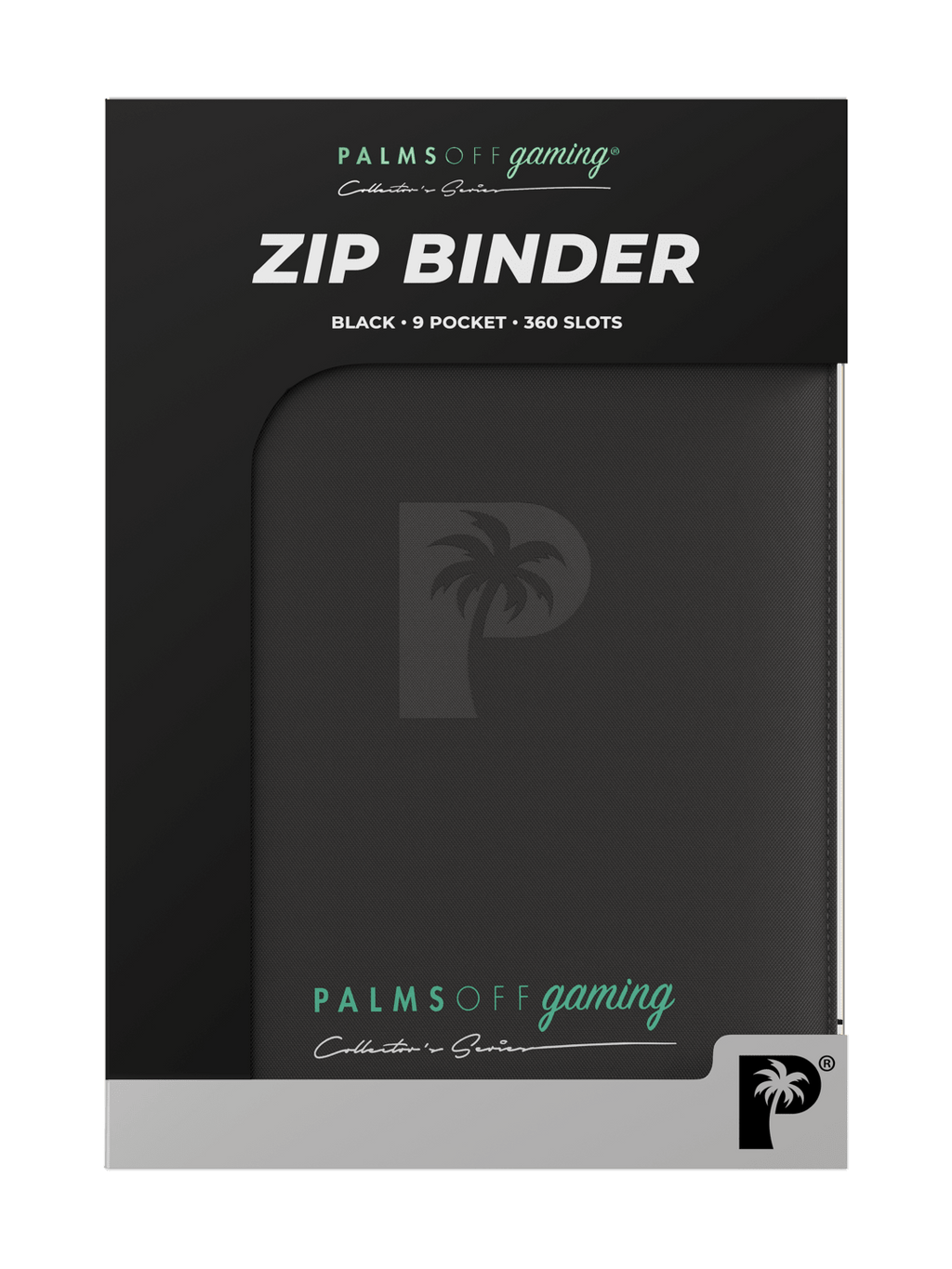 Palms Off Gaming Collector's Series 9 Pocket Zip Binder - Black - HazzCardShop