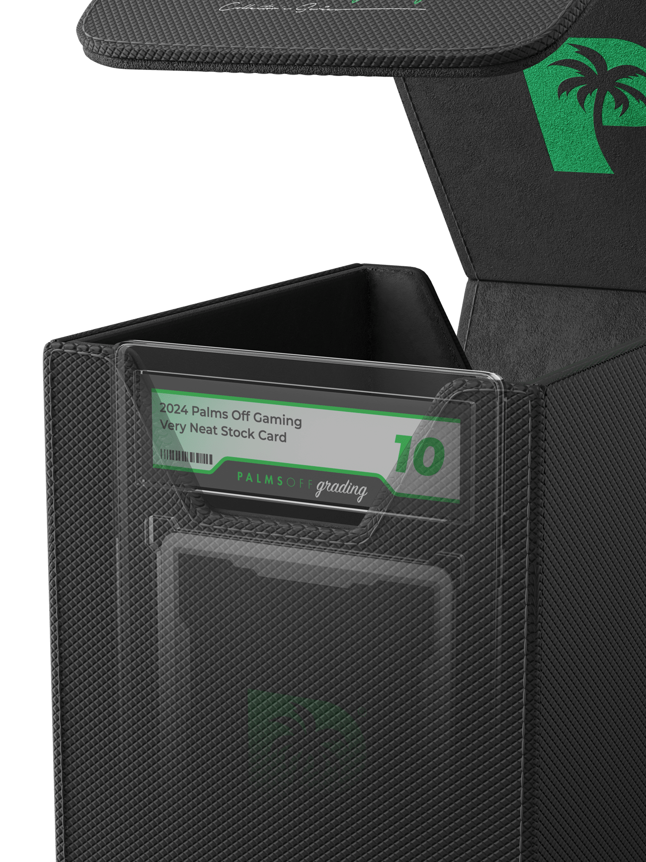 Palms Off Gaming Collector's Series Small Graded Card Storage Case - Black - HazzCardShop