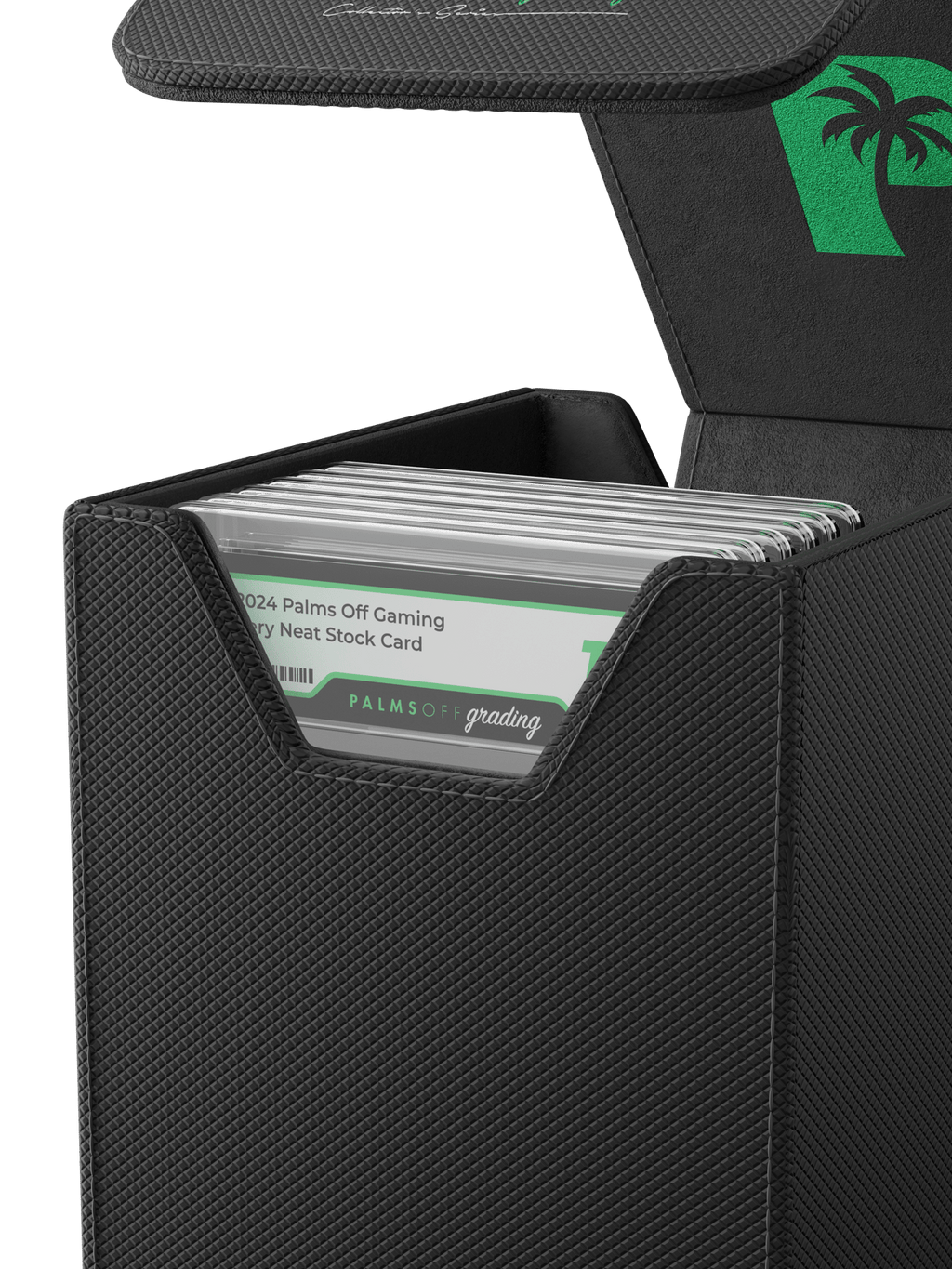 Palms Off Gaming Collector's Series Small Graded Card Storage Case - Black - HazzCardShop