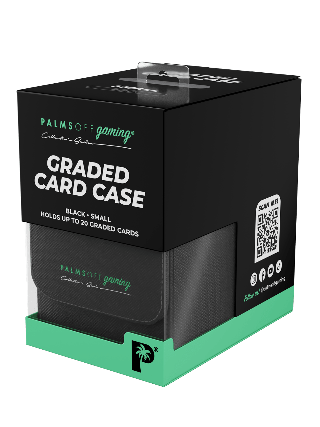 Palms Off Gaming Collector's Series Small Graded Card Storage Case - Black - HazzCardShop