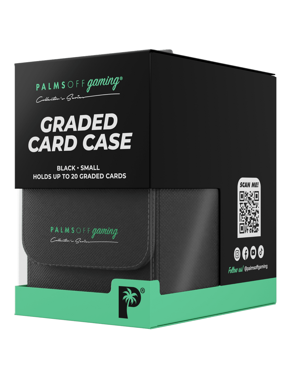 Palms Off Gaming Collector's Series Small Graded Card Storage Case - Black - HazzCardShop