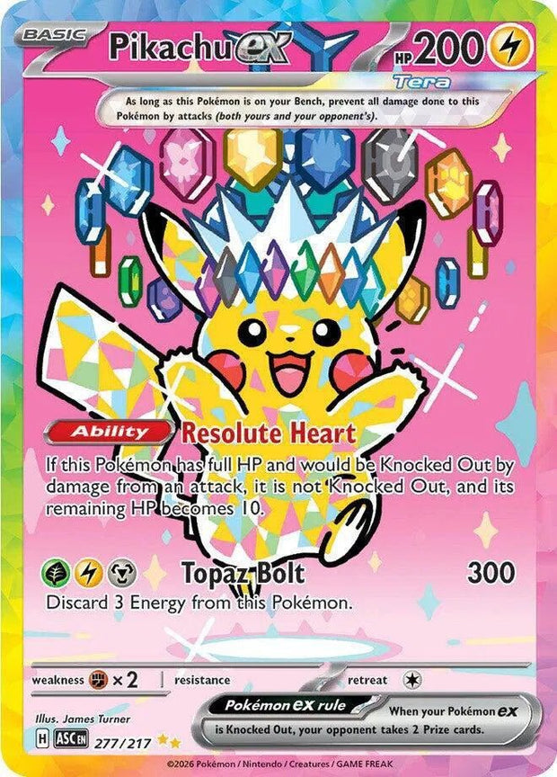 Pikachu ex 277/217 – Special Illustration Rare – Ascended Heroes