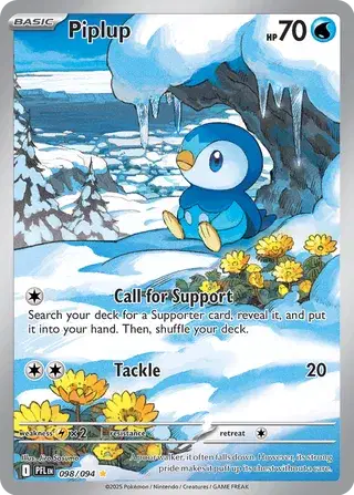 Piplup 098/094 IR Phantasmal Flames Pokémon Card - HazzCardShop