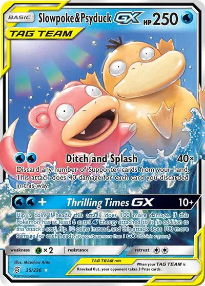 Slowpoke & Psyduck GX - 035/236 - Ultra Rare - Unified Minds