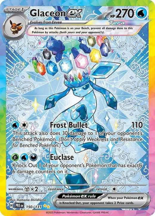 Glaceon ex 150/131 Special Illustration Rare Prismatic Evolutions - PSA 9 Pokémon Card