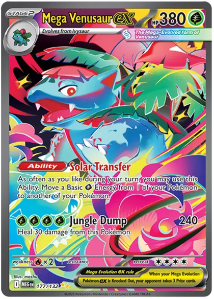 Mega Venusaur ex 177/132 Special Illustration Rare - Mega Evolution Pokémon Card