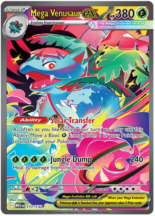 Mega Venusaur ex 177/132 Special Illustration Rare - Mega Evolution Pokémon Card