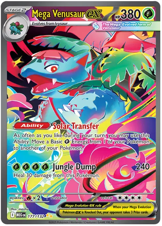 Mega Venusaur ex 177/132 Special Illustration Rare - Mega Evolution Pokémon Card