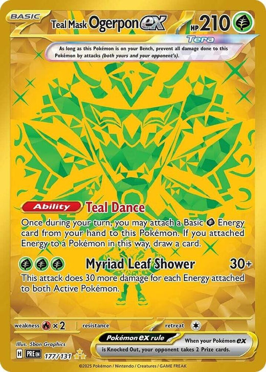 Teal Mask Ogerpon ex 177/131 HR Prismatic Evolutions Pokémon Card